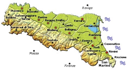 Mapa Emilia RomaÃ±a